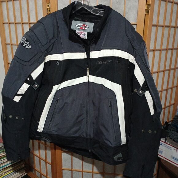 Joe Rocket Men’s Motorcycle Jacket – Grey/Black Ballistic Armored – Size XXL – R - Picture 2 of 15